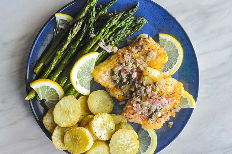 one pan fish piccata the whole plate